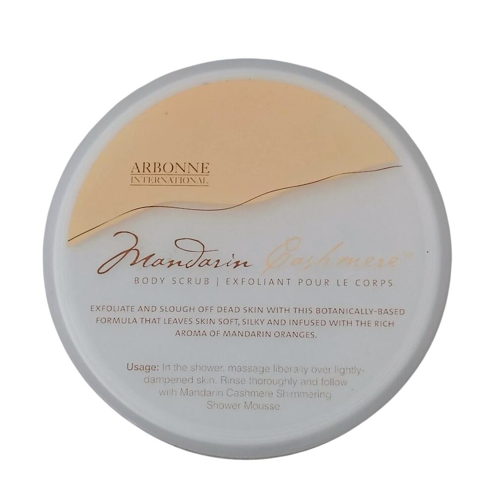 Arbonne Mandarin Orange Cashmere Body Scrub Exfoliating 2.3 oz. SEALED Skincare